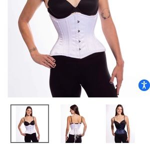 White underbust corset